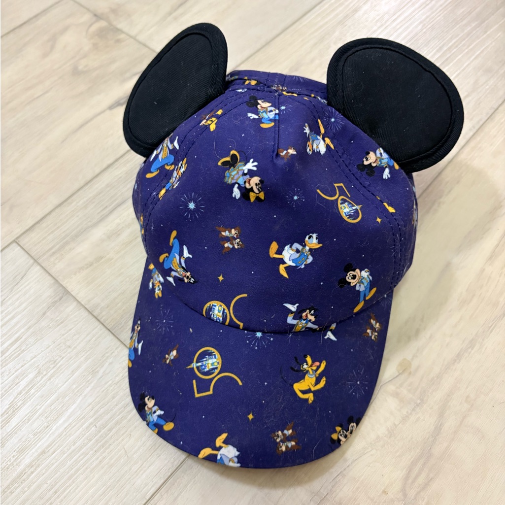 Walt Disney 50th Navy Blue Character Cap With Ears Toddler